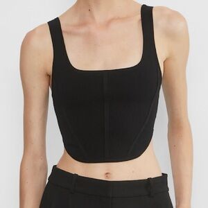 Babaton Blue Bustier Tank Top